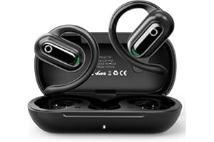 TELNP Open Ear Headphones Wireless Earphones Bluetooth 5.3 with Rotatable Earhooks 55Hrs Playtime True Wireless Earbuds Open Ear Headsets IPX7 Waterproof Headphones for Running, Walking, Workout