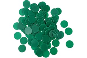 Gadpiparty 100 Stück Kunststoff-Zählzähler Pokerchips Lernzähler Scheiben Chip Bingo Chip Zählscheiben Marker Kinder Lernspielzeug Für Pokerchips Spielmarken Grün