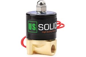 1/4" Brass Electric Solenoid Valve 220V AC Normally Closed G Thread Air Water Fuel VITON by U.S. Solid.