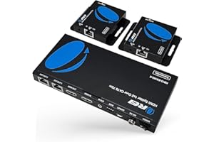 Orei 4K 1x2 HDMI over ethernet Extender Splitter su cavo Ethernet CAT6/7 4K @ 30Hz fino a 50 m - 1 ingresso 2 out, 1080p @ 60Hz fino a 70 m, PoC, controllo IR, EDID, HDMI Loop Out (HD12-EX165-K)