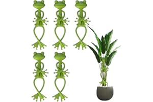 Juguta Lot de 5 supports mignons et stables pour petites plantes en pot et plantes grasses, grenouille et clips de fixation d'escalade, décoration de jardin d'intérieur et d'extérieur
