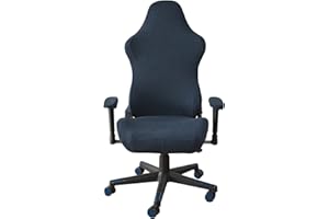 LIFEDX Gamingstuhl-Bezüge Gaming Stuhl bezug 4 Stück,Bürostuhl Drehstuhl Bezug mit Armlehnen/Stuhlrücken Bezug,Dehnbare Stuhl Bezüge für Computer-Spielstuhl, Racing-Stil,Bürostuhl-Ohne Stuhl,Navy Blue