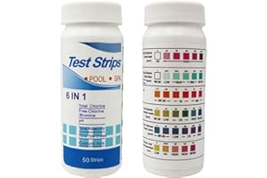 KHDULQ 50 Piezas Test Acuario,Test Agua Acuario,Tiras Ph,Test Acuario Agua Dulce,Adecuado Para Acuario,Mejoramiento de Plantas de Agua,Pruebas de Laboratorio,Detección de Calidad del Agua