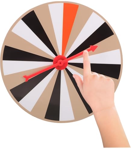 Ruleta De La Fortuna Giratoria De Premios BIZOI 20cm - 12 Secciones Escribibles, Material Acrílico, Fácil Montaje - Para Fiestas, Eventos, Sorteos Y Juegos