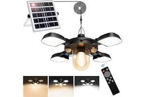 BatdTech Solar Hängelampe mit Fernbedienung, 192 LED Solarlampen für Außen Hängend mit 5M Kabel, 1200LM 5 Modi Solar Lampe Outdoor IP65 Wasserdichte Hängelampen für Garten Terrasse Balkon Pavillon