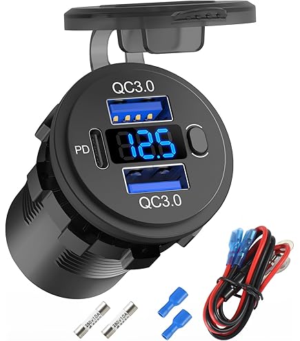 Profumatore Auto QC3.0 Presa USB Per Auto Doppio USB Con Interruttore Presa USB Impermeabile IP66 Profumatore Auto QC3.0 Presa USB Per Auto Doppio USB Con Interruttore Presa USB Impermeabile IP66