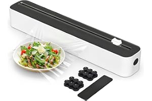 Plastfoliedispenser med kniv – magnetisk och lim, utan borrning, folieskärare för plastfolie och aluminiumfolie, aluminiumfol