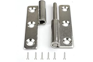 XCYROIIY 2 cerniere a scomparsa, piccole cerniere a scorrimento, per porta del coperchio della mano destra, lunghezza 7,6 cm, 6 fori