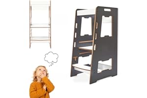 Minera, Tour d'observation Montessori, Tour d'apprentissage Montesorri, Observation pour Enfant, en Bois Nature Dobservation Enfants, Stable Learning Tower