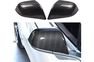 ENFILY Espejo lateral izquierdo + derecho Tesla modelo 3, espejo lateral de fibra de carbono ABS para modelo 3 2017 2018 2019 2020 2021, espejo retrovisor