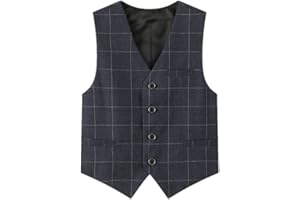 Hoseirty Kids Boys Formal Tuxedo Suit Vest Wedding Prom Party Outfit Waistcoat Gentleman Christenings Formal Suit Vest