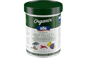Söll 81911 Organix Super Kelp Pellets, 130 ml - Zierfischfutter mit Spurenelementen, Vitaminen, Proteinen und essenziellen Fettsäuren für Pflanzenfresser im Süß- und Meerwasseraquarium