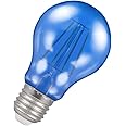 Crompton Lamps Blue LED GLS Light Bulb 4.5W E27 Harlequin | IP65 Outdoor Lights LED Bulbs | Energy-Saving Replacement for 25W Bulbs | 15,000 Hours Life | for Festoon Lights Outdoor