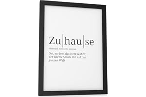 Papierschmiede® Definition: Zuhause, DIN A5 (15x21 cm), Poster für Wohnzimmer, Schlafzimmer, Küche, Esszimmer, Wandbild Geschenk Wanddeko - ohne Rahmen