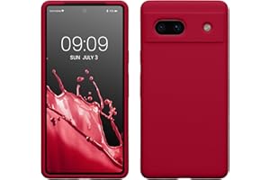 kwmobile Carcasa Compatible con Google Pixel 7a Funda - Case TPU y Silicona antigolpes - Apto Carga inalámbrica - Fucsia Mate