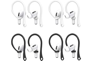 RUAMNY 4 Pairs of Anti-Loss for AirPods Hooks, Wireless Headphone Loss Prevention Attachment for Airpods Sports Running and Business, Portable and Lightweight Soft TPU Fixed AirPods Earhooks