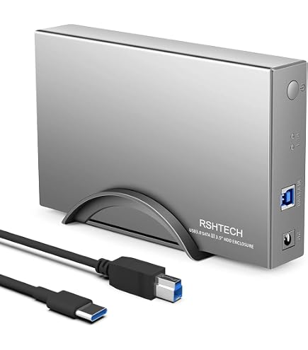 RSHTECH Dual Bay Hard Drive Dock - USB 3.0 SATA HDD SSD Docking Station With Offline Clone 16TB