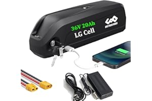 EXECYC Batterie de vélo électrique 36v 20Ah pour 250W 500w Ebike kit Roue Avant arrière Bafang Kit (36V 20Ah 0-500W/Lg21700 Cell)(Chargeur Inclus)