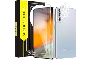 wsky 2 Stück Schutzfolie für Panzerglas für Samsung Galaxy S21 FE 5G + 2 Stück Kamera Schutzglas, 2.5D Kante Displayschutzfolie für Galaxy S21 FE, Hohe Auflösung S21 FE Panzer Schutz Glas Folie