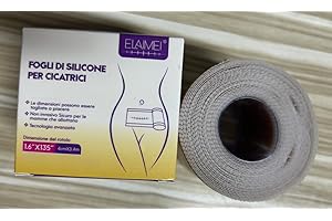 PEPHUCA Pansement Silicone Cicatrice Pour les Cicatrices Causées par la Césarienne, la Chirurgie, les Brûlures, les Chéloïdes, l'acné, etc. Rouleau de Cicatrice en Silicone (4CMx340CM)
