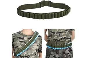 FIRECLUB Shotgun Shell Bandolier Belt 12/20 Gauge Ammo Holder for Tactical Military Hunting (27 Rounds, 135cm)