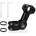 Yizhet Bicycle Adjustable Stem, 0±60° Adjustable MTB Handlebar Stem Riser fits 25.4mm/1" Handlebar and 28.6mm/1-1/8 Steerer, Bike Stem Extender for Mountain Bike, Road Bike