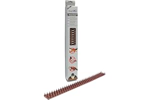 BIRD-TECH TM 3 Metros en Piezas de 50cm Pinchos Anti-aves y ahuyenta gatos 10 Polipropileno anti UV (marrón)