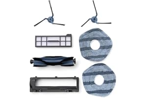 Set de repuestos para robot aspirador eufy X10 Pro Omni, 1× cepillo rodante con cerdas y goma, 1× protección cepillo,2 × cepillos laterales, 1× filtro lavable y 2× toallitas