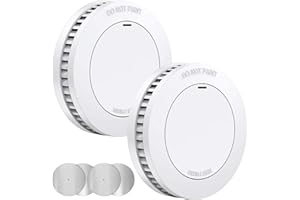 Smoke Alarm for Home,XINDUM Smoke Detectors 10 Years Battery, Fire Alarms with Test/Mute Button and Magnetic Holder, 85dB Audible Alarm for Home Security, Standalone,2 Pack