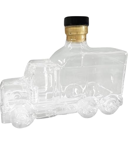 Decanter Per Whisky A Forma Di Camion Betoniera - Bottiglia In Vetro Soffiato A Mano Da 300 Ml, Idee Regalo Per Collezionisti