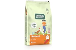 Green Petfood VeggieDog med röd lins (1 x 10 kg) | Vuxen | Premium torrfoder för vuxna hundar | 100% vegetarisk