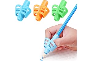 Pencil Grips, DMFLY Pencil Grips for Kids Handwriting, Children Pen Writing Aid Grip Set Posture Correction Tool for Kids Preschoolers Children, Hollow Ventilation Design, 3 Pack
