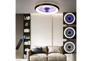 Stille witte plafondventilator DALLAS met LED | 3 bladen met