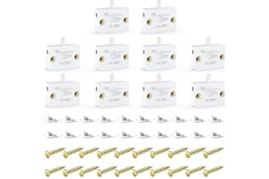 Greluma 10 Pz Interruttore per porta dell'armadio,Interruttore per lampada per armadio,Interruttori tattili per armadio 250V 1A,Interruttore per luce per armadio-Colore bianco