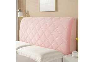 ENEN Elastica Copertura per Testiera Antipolvere Fodera Testiera Letto Protez Copri Testata del Letto Matrimoniale Singolo Protezione Testata Cover Decorazione (Lunghezza 180 cm,Rosa)