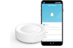 SENCKIT Alarma de sirena inteligente WiFi: alarma de seguridad para el hogar con sonido de 100 db, control de aplicación, sirena de alarma inteligente para sistema de seguridad del hogar y automatización