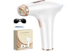Haarlosy IPL Epilatore Luce Pulsata, 3-in-1 HR/SC/RA Epilatore Laser per Donna e Uomo, 9 Livelli di Energia Regolabile Adatto Depilatore Corpo, Viso, Ascelle, Gambe (BiancoGold)