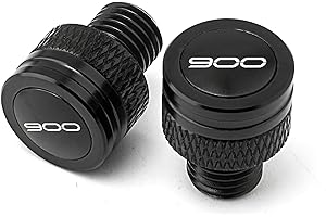 QNXBDKME Motorrad Zubehör Für Z900 Z900RS Z900SE Z 900 RS SE Z900 2017-2023 2024 2025 Motorradspiegel Blindstopfen Lochstopfen M10 Schrauben Spiegelschrauben Dekorativer Stopfen aus CNC Aluminium (Schwarz)