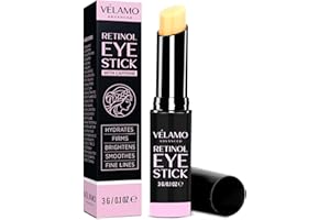 VELAMO ADVANCED Retinol Eye Stick: Retinol Eye Cream for Dark Circles Puffiness Under Eye Bags with 1% Bakuchiol and Caffeine - Visibly Reduces Fine Lines Wrinkles Upgraded Formula 01 OZ/3g