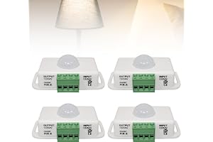 4 stycken Utomhus Rörelsesensor Rörelsedetektor PIR-sensor, DC 12V 24V Infraröd Sensor Brytare för LED-remsor/Ljuskälla