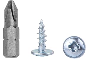 MARCOPOL Confezione da 400 viti in acciaio zincato, 4.0 x 12 mm, viti per legno, viti per metallo, viti a testa tonda e larga modificata, autofilettanti (400, 4.0 x 12 mm)