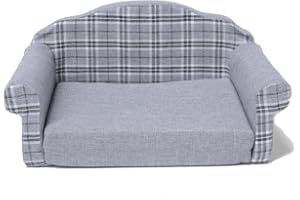 SUNNYDOGS Hundesofa/Katzensofa, ausklappbar mit Stoffbezug farbig, Hundebett, Hundekissen, Liegeplatz, Schlafplatz