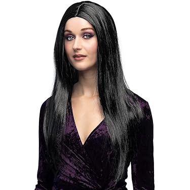 Parrucche Extra Lunghe Nere 100cm/40"" Per Donne Con Capelli Lisci - Foto 5