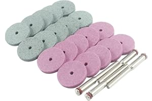 Luo ke Mini Abrasive Wheel,1/8 Inch Quickly Change Stone Mounted Grinding Wheel (20 Pcs)