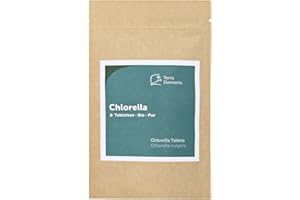 ‎TERRA ELEMENTS Terra Elements Bio Chlorella Tabletten (500 mg, 240 St) I Mikroalge I Reich an natürlichem Eisen I 100% rein I Vegan I Rohkost