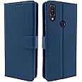 Pikkme Asus Zenfone Max Pro M1 Flip Cover Leather Finish | Inside TPU with Card Pockets | Wallet Stand and Shock Proof | Complete Protection Flip Case (Blue)