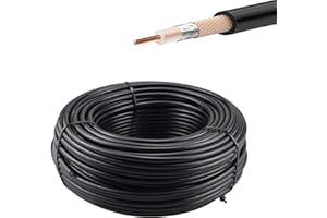 urcianow RG58 Cavo coassiale 164 Ft (50Metri) Bassa perdita 50Ohms RG58 RF Cavo coassiale Cavo di estensione dell'antenna per SMA UHF N Tipo BNC TNC Connettore WiFi Router Amplificatore di segnale…