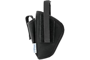 ‎OBRAMO OBRAMO Gürteltasche Holster für Piexon Jet Protector JPX mit Ersatzmagazinholster Rechts- und Linkshänder Waffenholster passend zu Glock 17/19, H&K, Beretta UVM. für Security, Airsoft