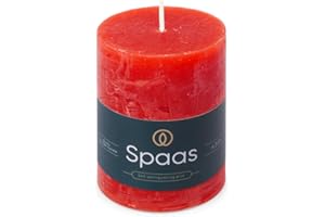 Spaas Rustic Pillar Candle 70/95 mm 35h, red