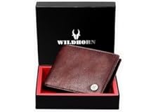 Wildhorn® Rfid Protected Genuine High Quality Leather Wallet For Men(Brown) 10 cm